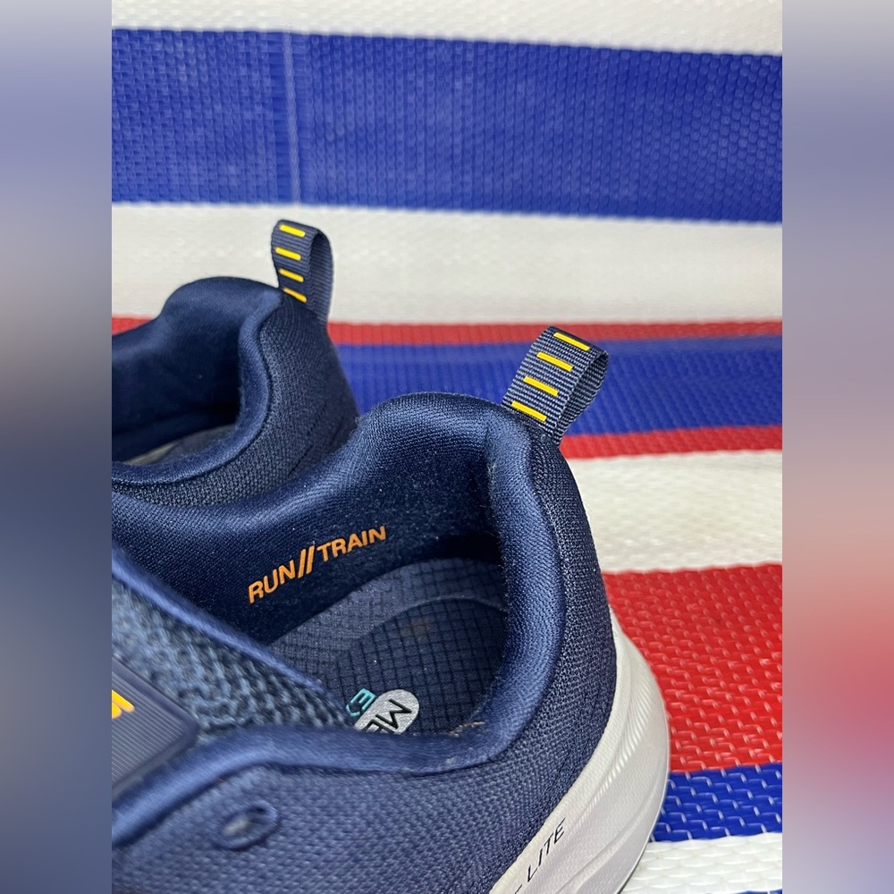 Skechers Track Moulton Shoes Mens Navy Blue Memory Foam Washable Sneakers 10.5 - Picture 10 of 16